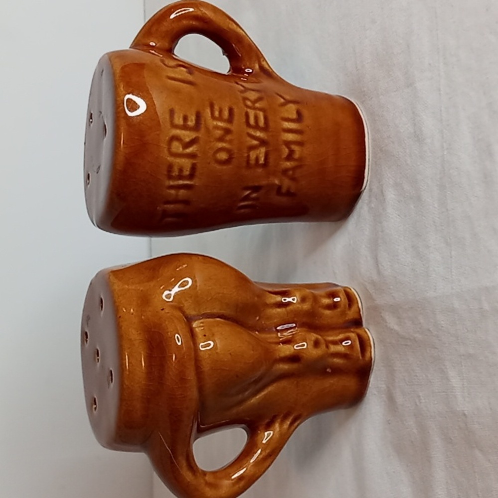 MCM Vintage "There's One In Every Family" Salt And Pepper Shakers Horse's Butt